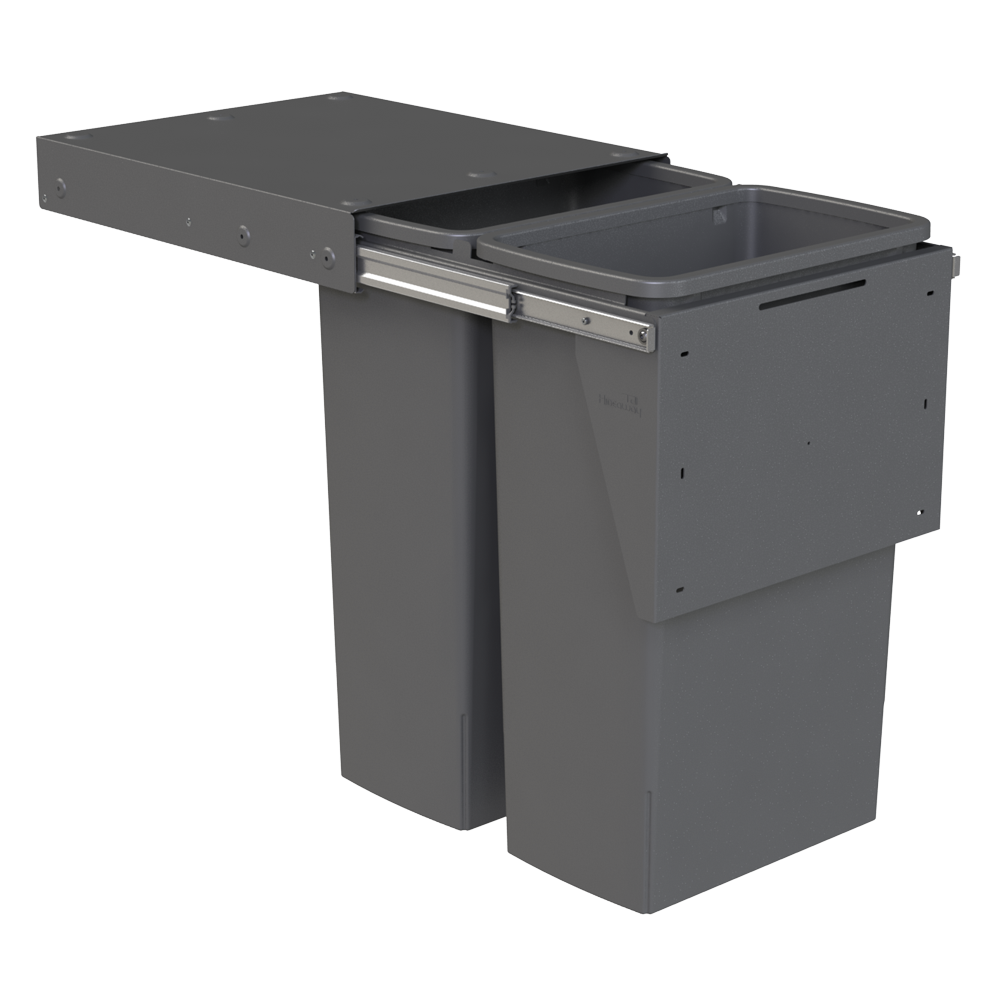 2 X 40L Bucket Door Pull Cinder Hideaway Bins 2-x-40l-bucket-door-pull-cinder-hideaway-bins